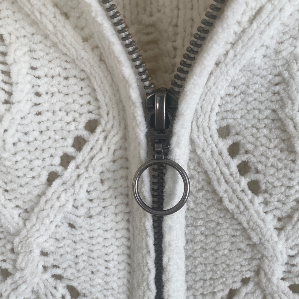 Crave Fame Cream Zip-Up Cardigan - Picture 3 of 16